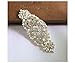 ShiDianYi Rhinestone and Pearl Beaded Applique for Bridal sash, Wedding Headband Wedding Belst Bridal Sash Silver Rhinestone Applique