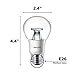 Philips LED Dimmable A19 Soft White Light Bulb with Warm Glow Effect: 800-Lumen, 2700-2200-Kelvin (60-Watt Equivalent), E26 Base, Clear, 4-Pack