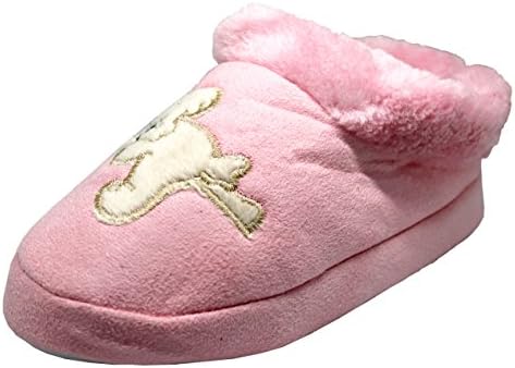 Children's Animal House Slippers, Indoor Home Shoes, Slip on Shoes (S=11/12, Pink)