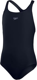 Speedo Girls Eco Endurance+ Medalist Swimsuit True Navy Chlorine Resistant