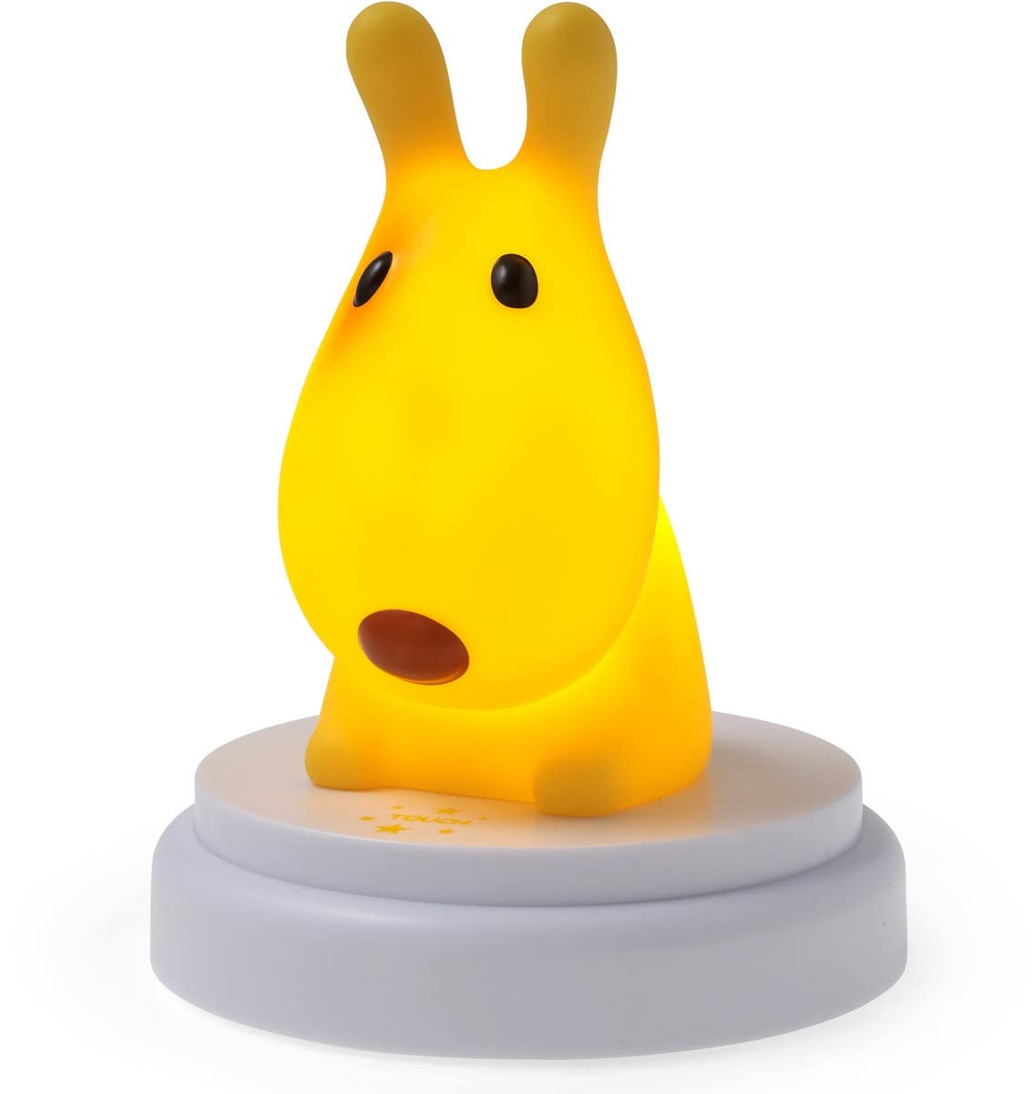 Alecto Innocent Dog Night Light for Children - Snooze Light - Battery Operated - LED Night Light - Touch Control - Yellow