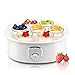 Automatic Yogurt Maker Machine 7 Glass Greek Jars Customize To Your Flavor And Thickness Electric Maker 1.5L (White)