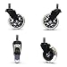 AlwaysLux, The Original Office Chair Caster Wheel (Set of 5) Safe For All Floors Including Hardwood - Perfect Replacement For Desk Floor Mat, Universal Fit