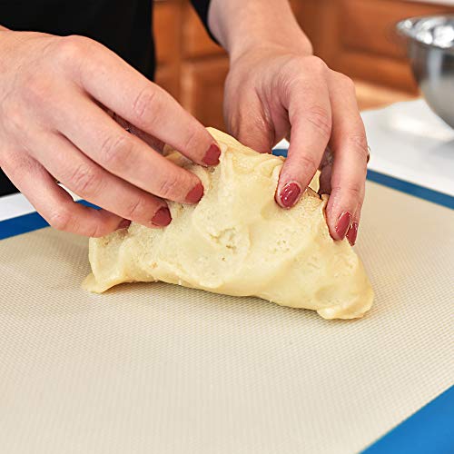 Silicone Baking Mat Sheet Set - 2 x Half Sheet Cookie Cooking Mats + Quarter Sheet Baking Sheet - Nonstick, Nontoxic & Mess-Free Silicon Oven Sheets - No Fillers - Microwave, Freezer & Dishwasher Safe