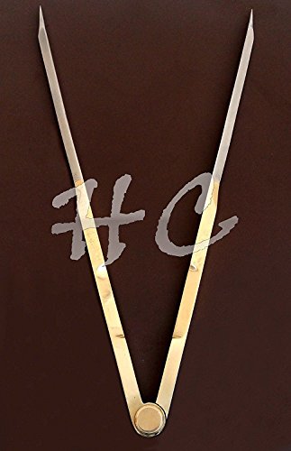 Arsh Nautical Traditional British Single Handed 8" Brass & Steel Navigational Dividers Compass V - Thumbnail 3