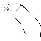 FONEX Metal Square Eyeglasses,Full Rim Lightweight Glasses Frame for Men 8105