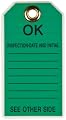 Brady 86452 5-3/4" Height, 3" Width, B-852 Reusable Dura-Tag, Black On Green Color Scaffolding Tags (Pack Of 10)