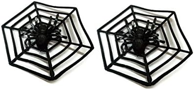 Kids Toy Spider Cobweb Black Spider Web and Party Halloween Decoration, 2 Set