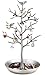 WELL-STRONG Jewelry Tree Necklace Earring Holder Modern Cute Bird Jewelry Stand for Women Girls Teen Silver