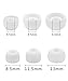 ALXCD Eartips for Earphone, SML 3 Sizes 6 Pair Soft Silicone Replacement Ear Tips Gel Cushion, Fit for Ink'd Smokin Jib Earphone [Black/White](6 Pair)