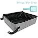Petleader Collapsible Portable Cat Litter Box Black/Gray for Travel Light Weight Foldable (Grey)