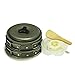 HRB Camping Cookware Mess Kit & Small Backpacking Stove Ultralight, Lightweight, Compact, Folding Pot and Pans | Backpacking Hiking Trekking Picnic Fishing Mountaineering Cooking Equipment Cooksetthumb 4