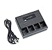 IRCtek 4A 4 in 1 Charger for DJI OSMO and OSMO Mobile HB01-522365 980mAh Battery, Charge 4 Batteries Simultaneously