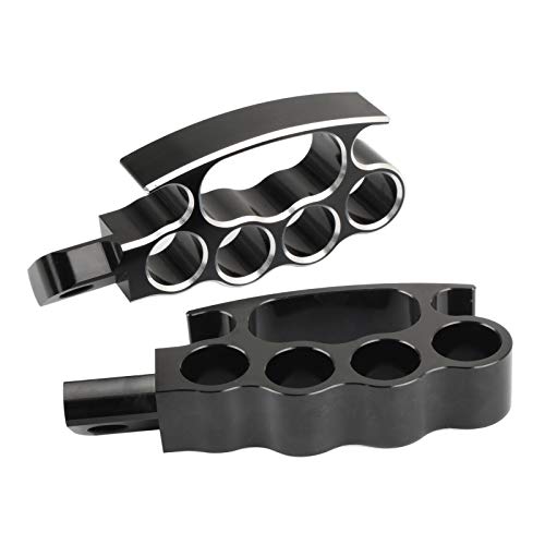 Motorcycle Flying Foot Pegs Black Forward Controls Floorboard Footpegs Footrest For Sportster XL Dyna Softail V-Rod Streetfigher Chopper - Thumbnail 3