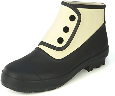 Spats Womens Classic Ankle Spats - Matte Black and Antique White USA 7 (Eu 38) Matte Black /Antique White