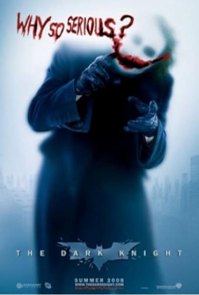 Amazon Com Batman The Dark Knight Movie Poster The Joker Why So Serious Blue Background Size 27 Inches X 39 Prints Posters Prints