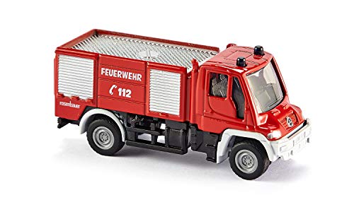 SIKU 1068, Feuerwehr Unimog, 1:87, Metall/Kunststoff, Rot, Bereifung aus Gummi, Spielzeugfahrzeug für Kinder – Bild 3
