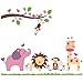 Nursery Wall Sticker Decals for Boys and Girls Children's Wall D¨¦cor Art Sticker Zoo Wall Decals