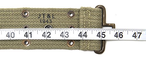World War Supply WW2 U.S. M1936 Pistol Belt LT OD Marked JT&L 1943 Will fit 25"- 45" Waist - Thumbnail 5