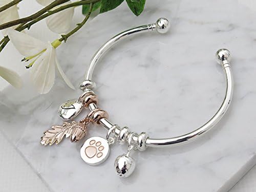 Gemma J SILVER AND ROSE GOLD PAW PRINT CHARM - Image 3