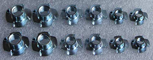 4 IEUYO+Pronged+Plated+Steel+T+Nut