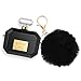 AirPods Pro Case-Airpods Pro Case Cover Keychain Drop Proof (Cute Silicone Skin for AirPods Pro Charging Case) with Fur Ball for Airpods 3 Perfume Bottle Gold with Strap Black(Front LED Visible)