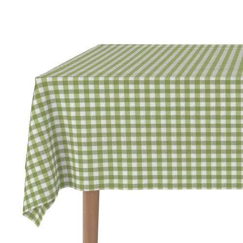 Martina Home TEFLONATED TABLECLOTH MADE Vichy Pistachio 200X140 CM