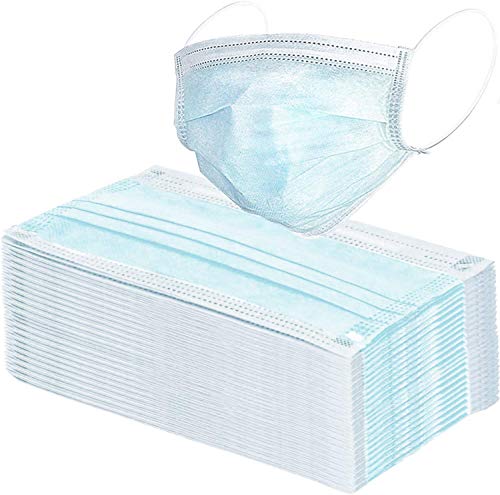 (50 Pack) Disposable Face Masks - Elastic Ear Loop Breathable and Comfortable, Help Protect Against Dust Air Pollution