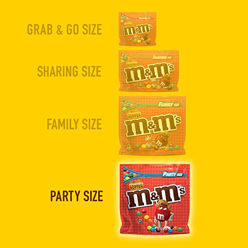 M&M'S Peanut Butter Chocolate Candy Party Size 34-Ounce Bag