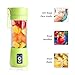 Christmas Gift 2017 Gudaco Premium USB Juicer Cup, 380 ml Green, Upgraded Corrugated Blades for Superb Mixing, Portable Fruit Mixing Machine and Juice Blender, Electric and Rechargeable Mixer Blender