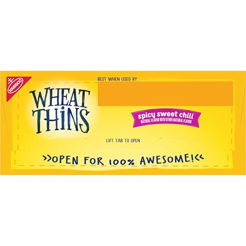 WHEAT THINS SPICY SWEET CHILI SNACKS, WHOLE GRAIN WHEAT CRACKERS, SNACK CRACKERS, 8.5 OZ
