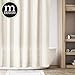 mDesign Waffle Knit Shower Curtain - Long Cotton Blend Bathroom Shower Curtain - Spa Quality, Luxury, Solid Color Cloth Shower Curtains for Bathroom - Hyde Collection, 72