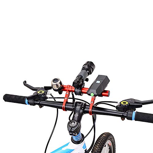 YESON Bike Handlebar Extender Double Bicycle Handlebar Extension Mount Aluminum Alloy Handlebar Bracket,Red
