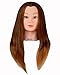 Bellrino 24" 100% Human Hair Cosmetology Mannequin Manikin Training Head with Human Hair (BROWN - BELLA) primary