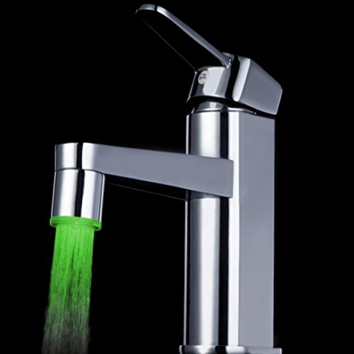 DZT1968 Temperature Sensor 7 Color Kitchen Water Tap Faucet Glow Shower LED Light A - Thumbnail 5
