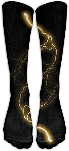 Color Lightning Light Effect Unisex Outdoor Travel Exercise Sports Long Tube Socks Sport Over-The-Calf Long Team Socks