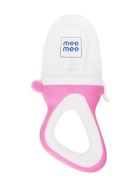 Mee Mee Fruit and Food Nibbler (with Silicone Sack, Pink)