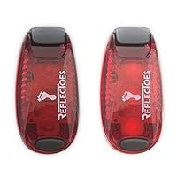 ReflecToes LED Safety Lights for Runners Clip Attach - Set of 2 - Night Safety Gear for Walking, Running, Cycling - Attach to Arms or Legs