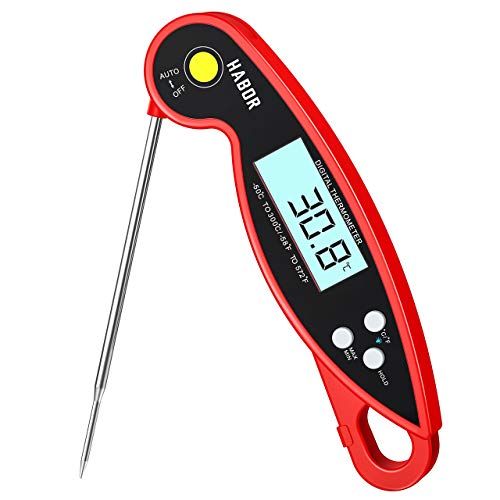 Habor 192 Meat Thermometer, 3s Instant Read Digital Cooking Thermometer, Upgraded Waterproof Kitchen Food Thermometer with Backlight & Ambidextrous Display for Candy Turkey BBQ Milk Water Temperature - Thumbnail 7