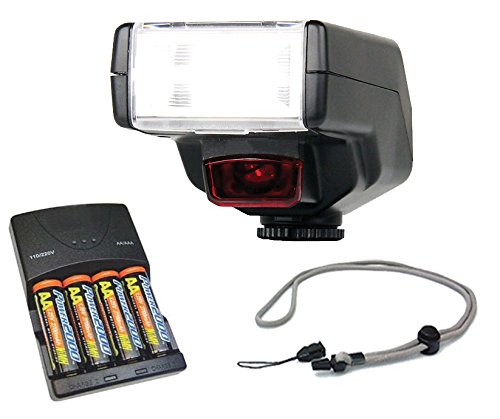 Sony Alpha A6000 Compact Bounce  Swivel Flash TTL  High Powered AC Rapid Charger With 4AA 2900 Mah Batteries  