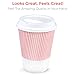 Glowcoast Disposable Coffee Cups With Lids - (80 set) 12 oz Paper To Go Coffee Cups With Resealable Lids Prevent Leaks! Travel Insulated Hot Beverage Drink Cup. Will Not Bend With Heat or Burn Fingers