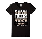 Womens Stubborn Scottish Terrier Tricks T-Shirt Tshirt Medium Black