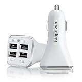 Car Charger,Mopower 6.8A/34W 4-Port USB Car Charger for iPhone 6 5S 4S , iPad 4,iPad mini, Samsung Galaxy S4 S3 S5,GPS and Digital Devices White