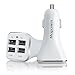 Car Charger,Mopower 6.8A/34W 4-Port USB Car Charger for iPhone 6 5S 4S , iPad 4,iPad mini, Samsung Galaxy S4 S3 S5,GPS and Digital Devices White
