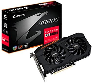 Gigabyte AMD GV-RX580AORUS-4GD 4 GB GDDR5 256-Bit Memory DVI/DP/HDMI PCI Express 3 Graphics Card - Black
