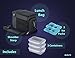 ZUZURO Travel Lunch Bag Insulated cooler Box w/ 3 compartment - Includes 3 Meal Prep Containers - Detachable Shoulder Strap + 2 Ice Packs. Great for Work Office or Travel (Grey)