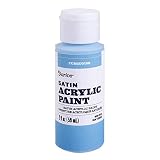 Darice 30062613 Satin Turquoise, 2 Ounces Acrylic Paint,