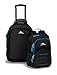High Sierra Ultimate Access 2.0 Carry-On Wheeled Backpack, Black/Blue Print, One Size