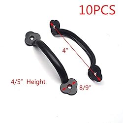 T Tulead 10PCS Light Duty Black Cabinet Door Handle