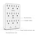 Surge Protector, AHRISE 9-Outlet Extender Wall Plug, 3 Prong Outlets, Power Adapter Splitter with 2100 Joules, Easy Install, White
